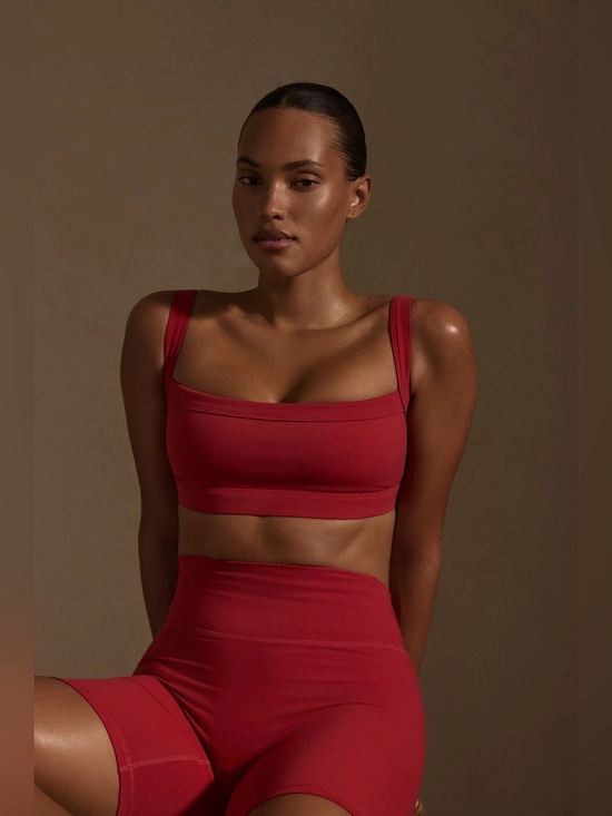 Other - Monday Swimwear Red Square-Neck Lounge Bralette and High-Waist Shorts Set